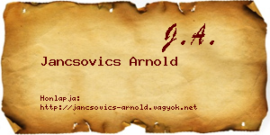 Jancsovics Arnold névjegykártya